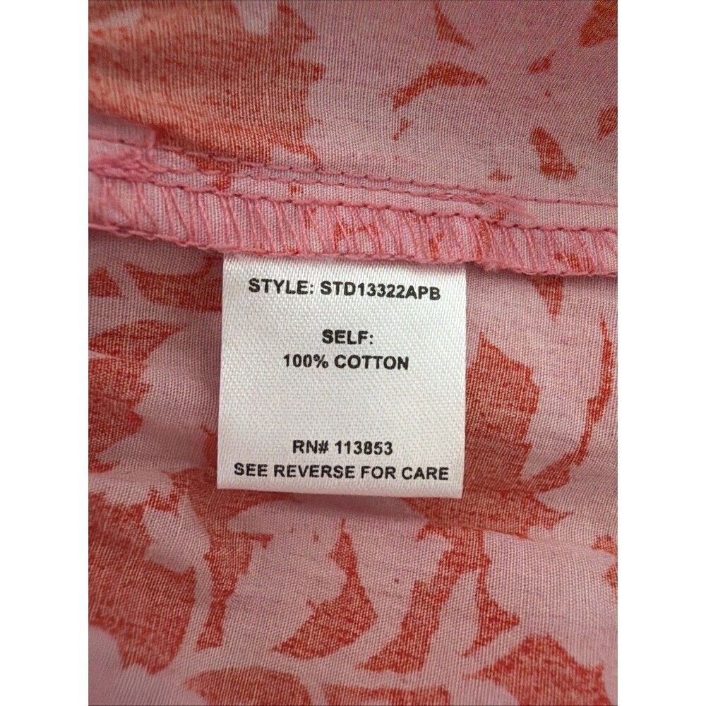 Sugarlips Sunset Floral Sammy Ruffle Top Drop Waist Dress Womens L Pink Warm Red - Picture 13 of 15